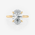 yellow gold 4ct oval hidden halo Lab Diamond Engagement Ring South Africa 