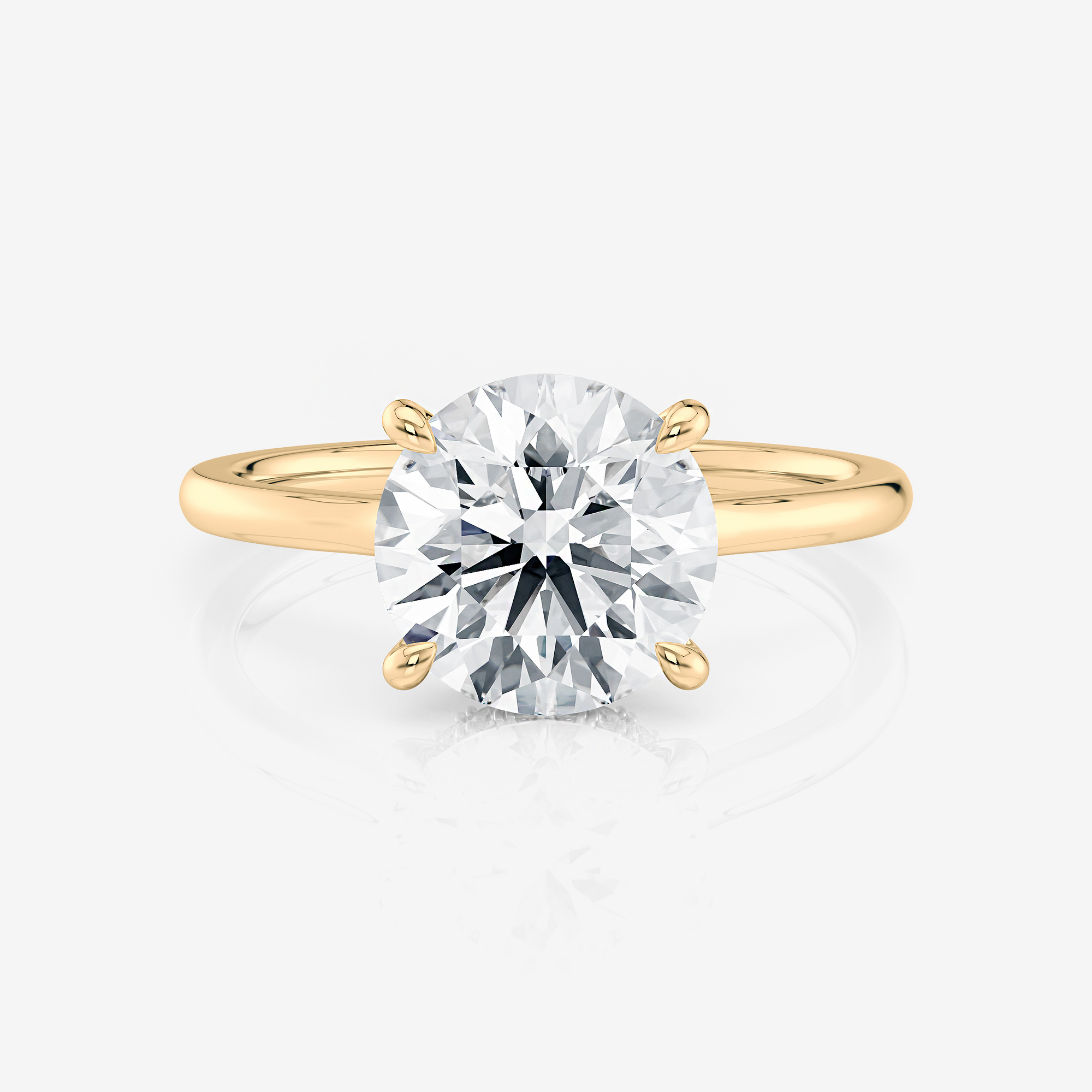 Stella Round Cathedral Solitaire Lab Diamond Engagement Ring South Africa