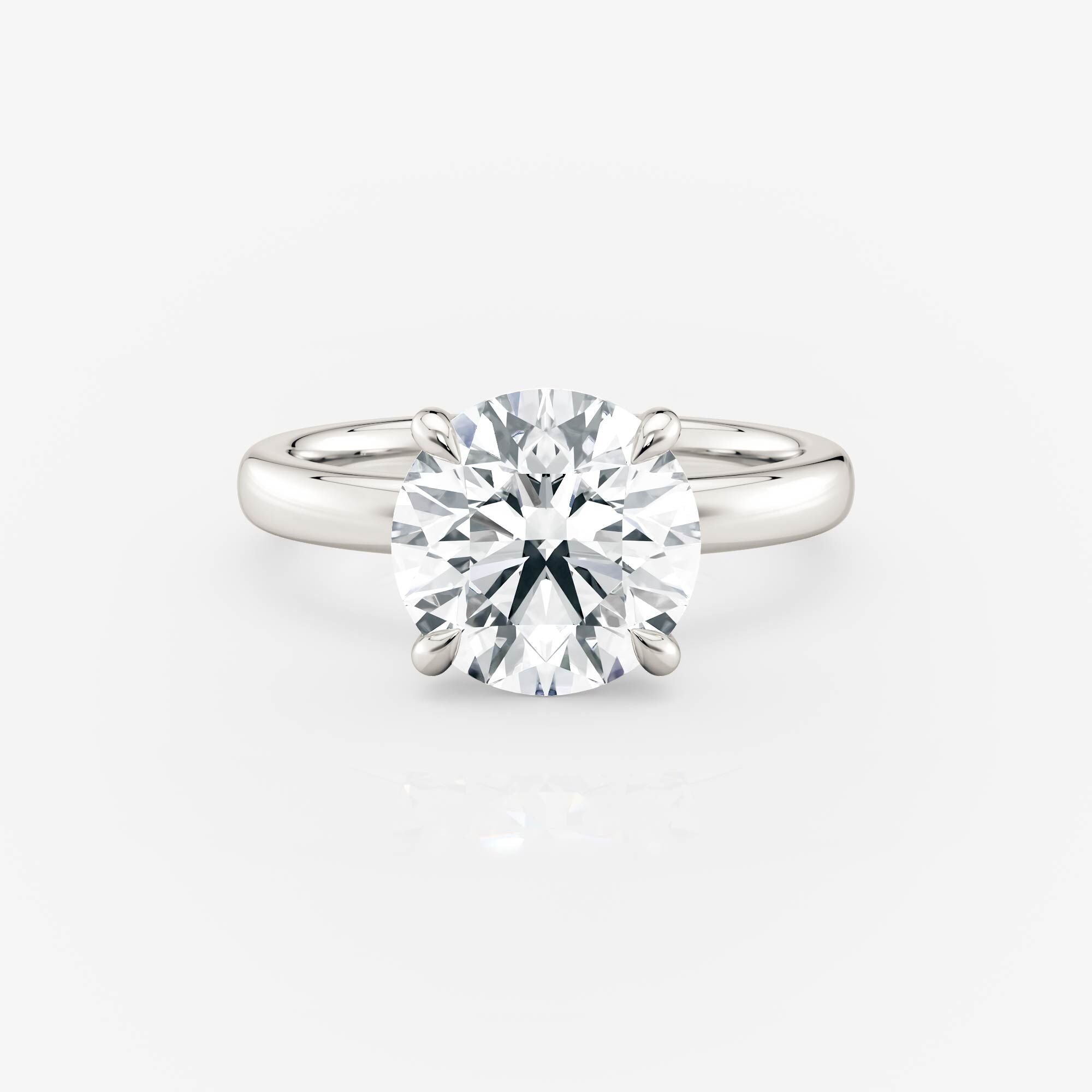 White gold 2.30mm Band Solitaire Lab Diamond Engagement Ring South Africa