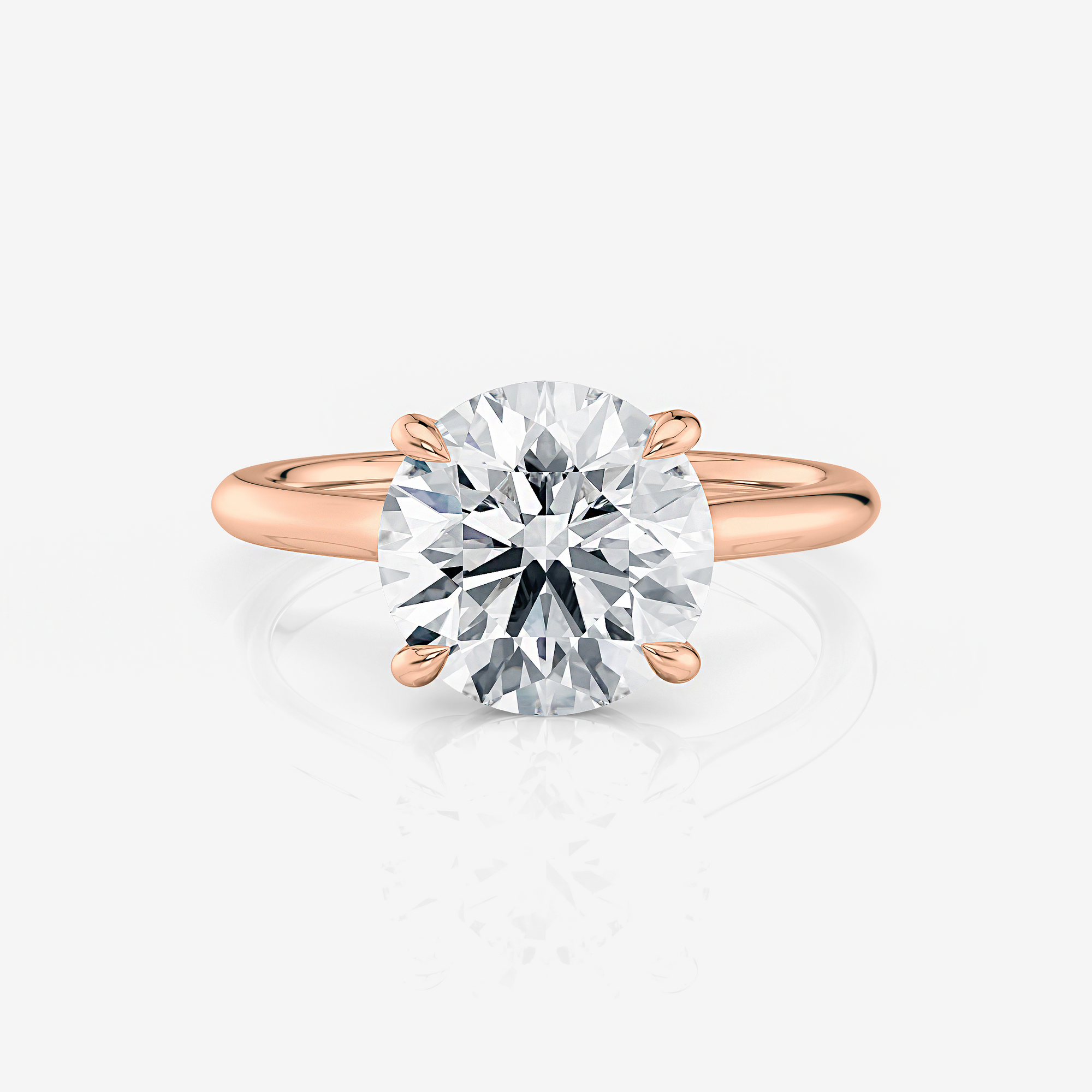 Rose Gold Round Cathedral Arch Solitaire Lab Diamond Engagement Ring South Africa