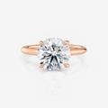 Rose Gold Round Cathedral Arch Solitaire Lab Diamond Engagement Ring South Africa