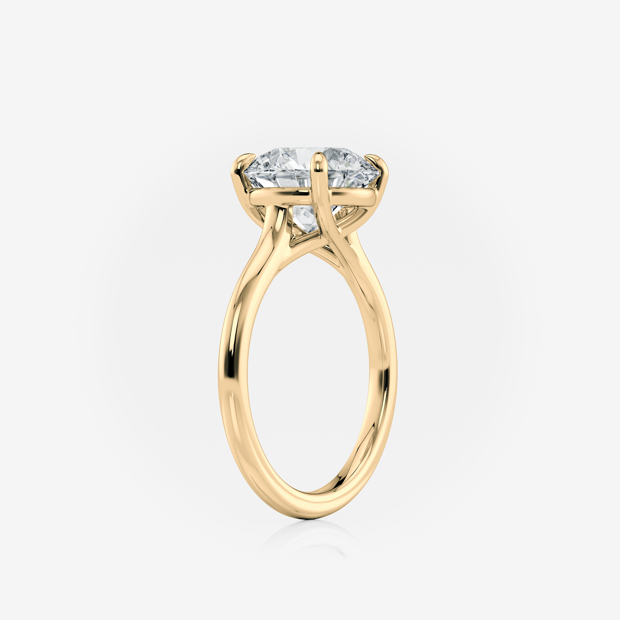 Round Cathedral Solitaire Lab Diamond Engagement Ring South Africa