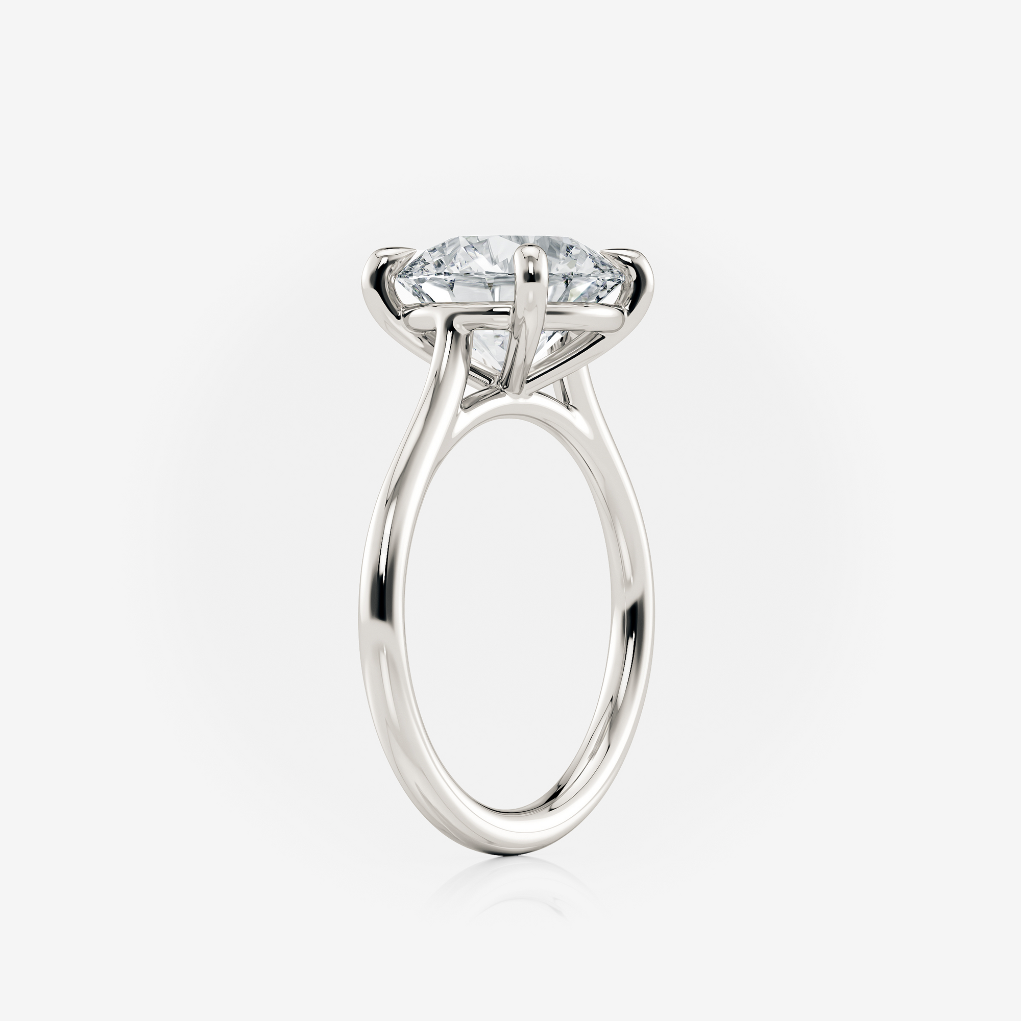 White gold Round Cathedral Solitaire Lab Diamond Engagement Ring South Africa