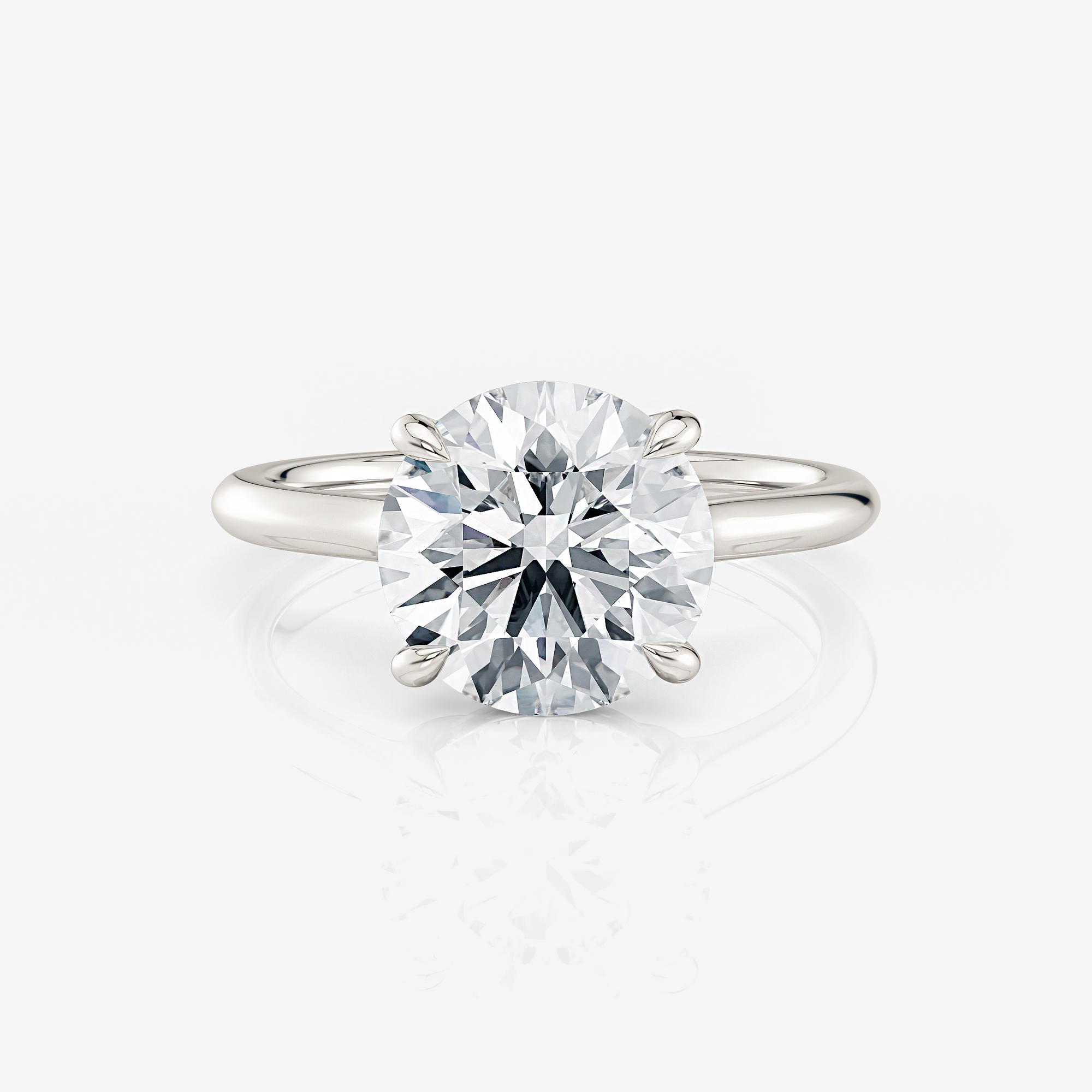 White Gold Round Cathedral Arch Solitaire Lab Diamond Engagement Ring South Africa