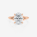rose gold Oval Split Shank Solitaire Moissanite Engagement Rings South Africa Moissanite By Design