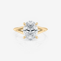 yellow gold Oval Split Shank Solitaire Moissanite Engagement Rings South Africa Moissanite By Design