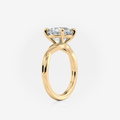 rose gold yellow gold Round Twist Band Solitaire Lab Diamond Engagement Ring South Africa Moissanite By Design