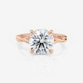 rose gold yellow gold Round Twist Band Solitaire Lab Diamond Engagement Rings South Africa Moissanite By Design