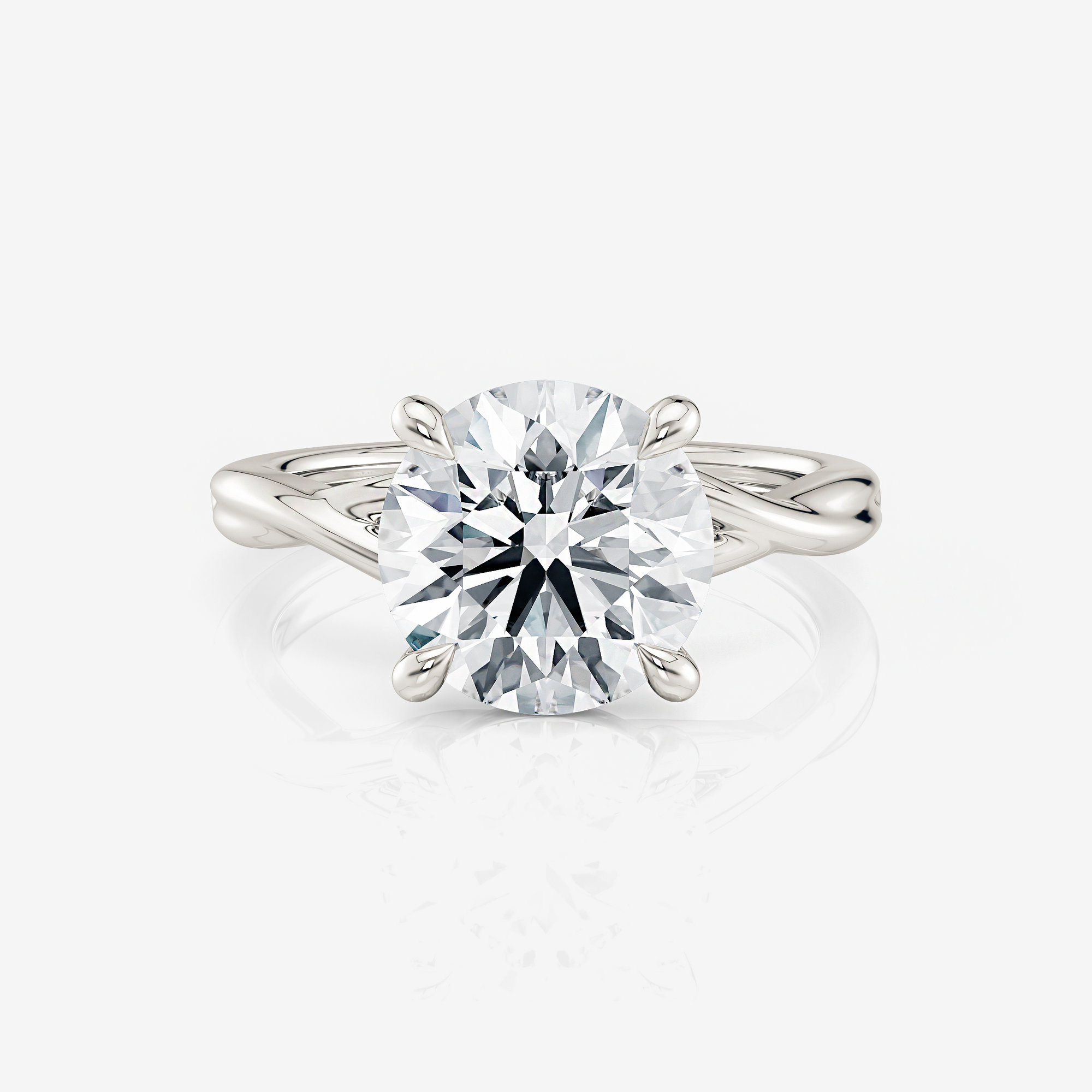 white gold plain twist band lab diamond engagement ring south africa