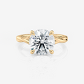 yellow gold Round Twist Band Solitaire Lab Diamond Engagement Rings South Africa Moissanite By Design