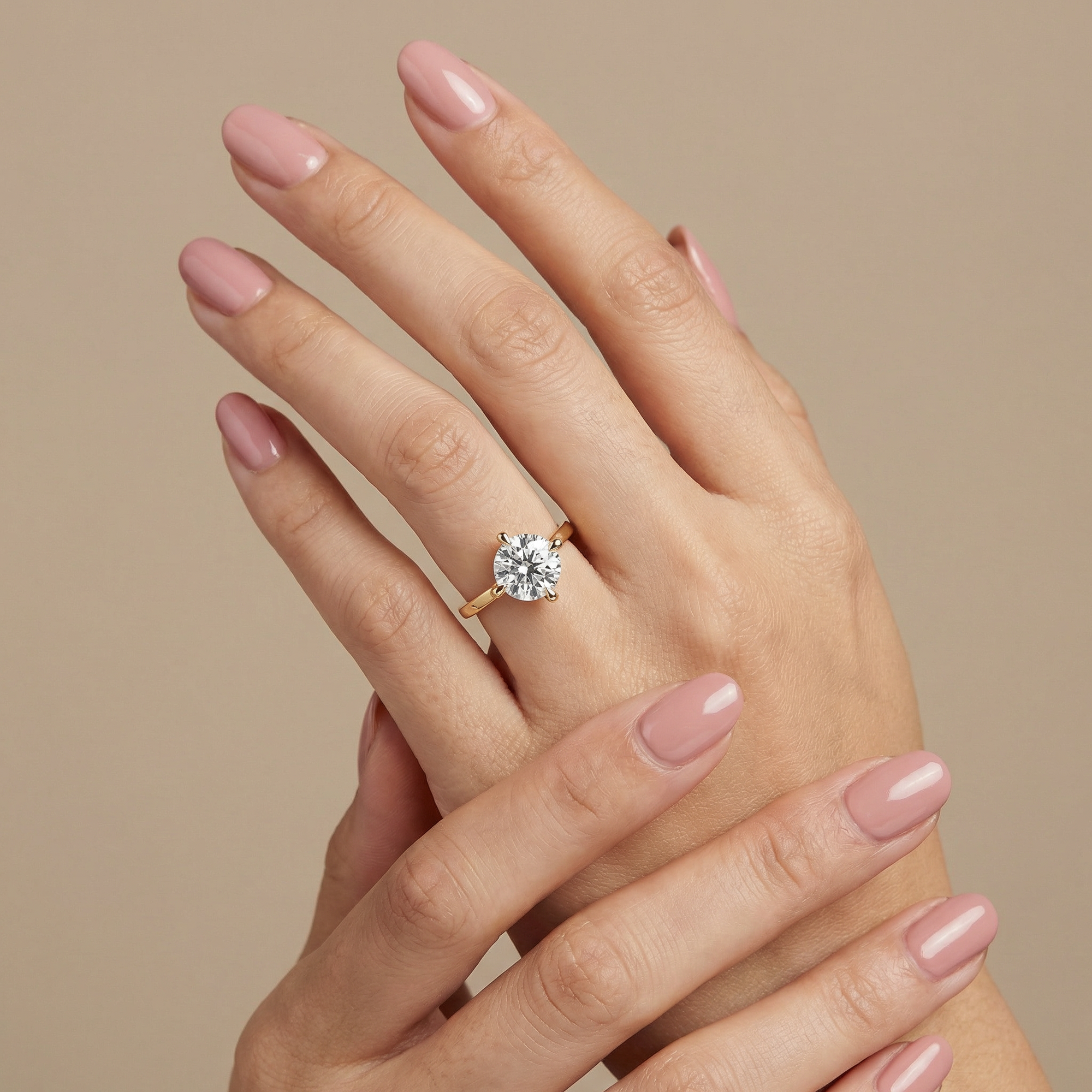 Sofia East West Round Solitaire Lab Diamond Engagement Ring South Africa