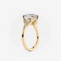 Round Side Stone Double Claw Moissanite Engagement Ring South Africa Moissanite by Design