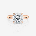 Rose gold Round Split Band Solitaire Moissanite Engagement Ring South Africa Moissanite BY Design