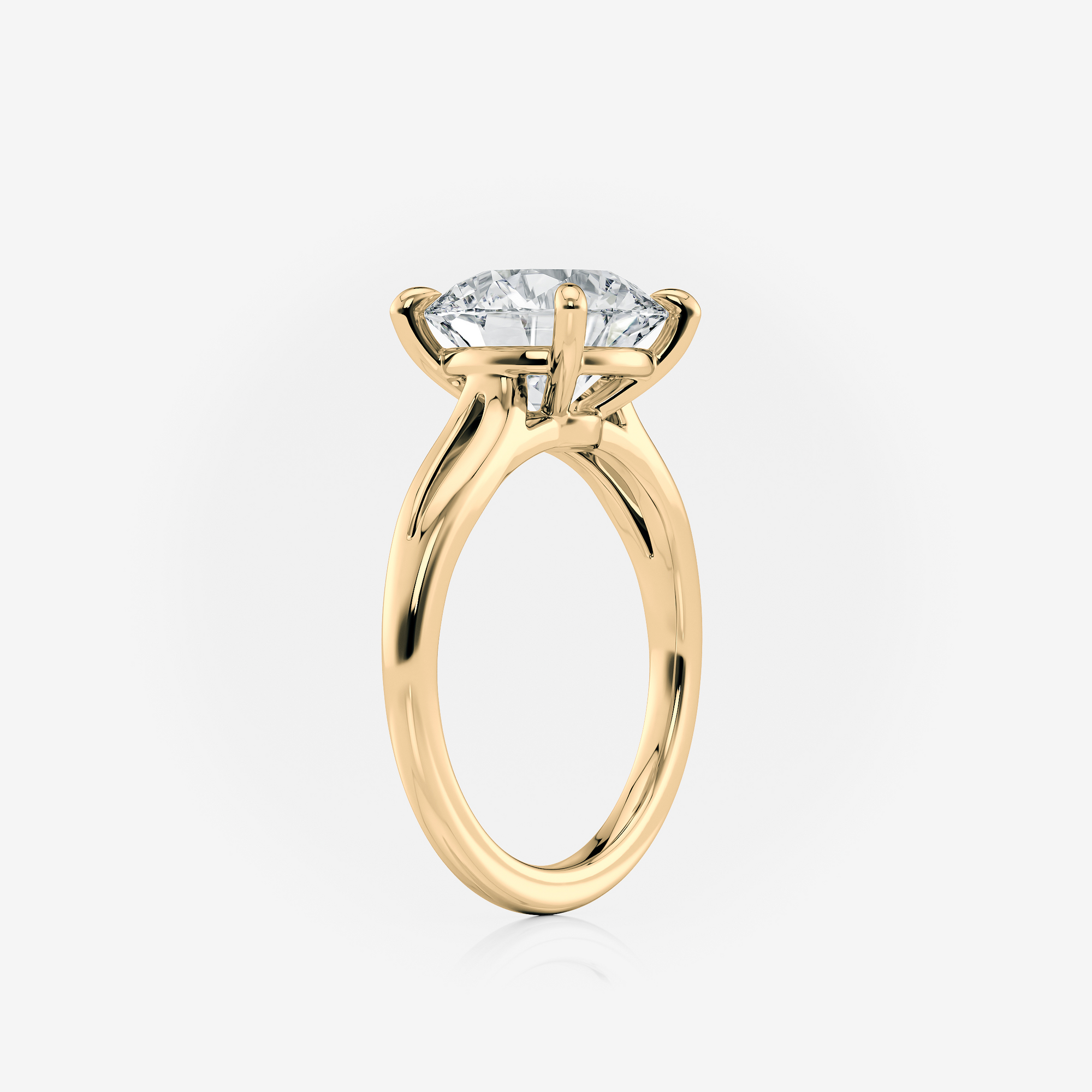 Round Split Band Solitaire Moissanite Engagement Ring South Africa Moissanite BY Design