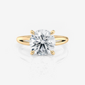yellow gold Round Split Band Solitaire Moissanite Engagement Ring South Africa Moissanite BY Design
