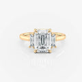 Rafaella Baguette and Emerald Trilogy Moissanite Engagement Ring South Africa Moissanite by Design