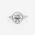 White gold Round Split Bezel Solitaire Lab Diamond Engagement Ring South Africa