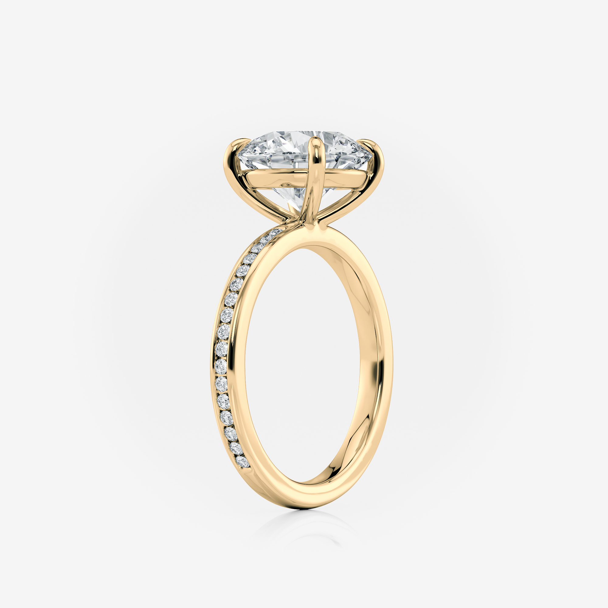 Round Channel Pave Lab Diamond Engagement Rings South Africa