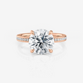 Round Rose Gold Channel Pave Lab Diamond Engagement Ring South Africa