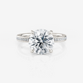 Round White Gold Channel Pave Lab Diamond Engagement Ring South Africa