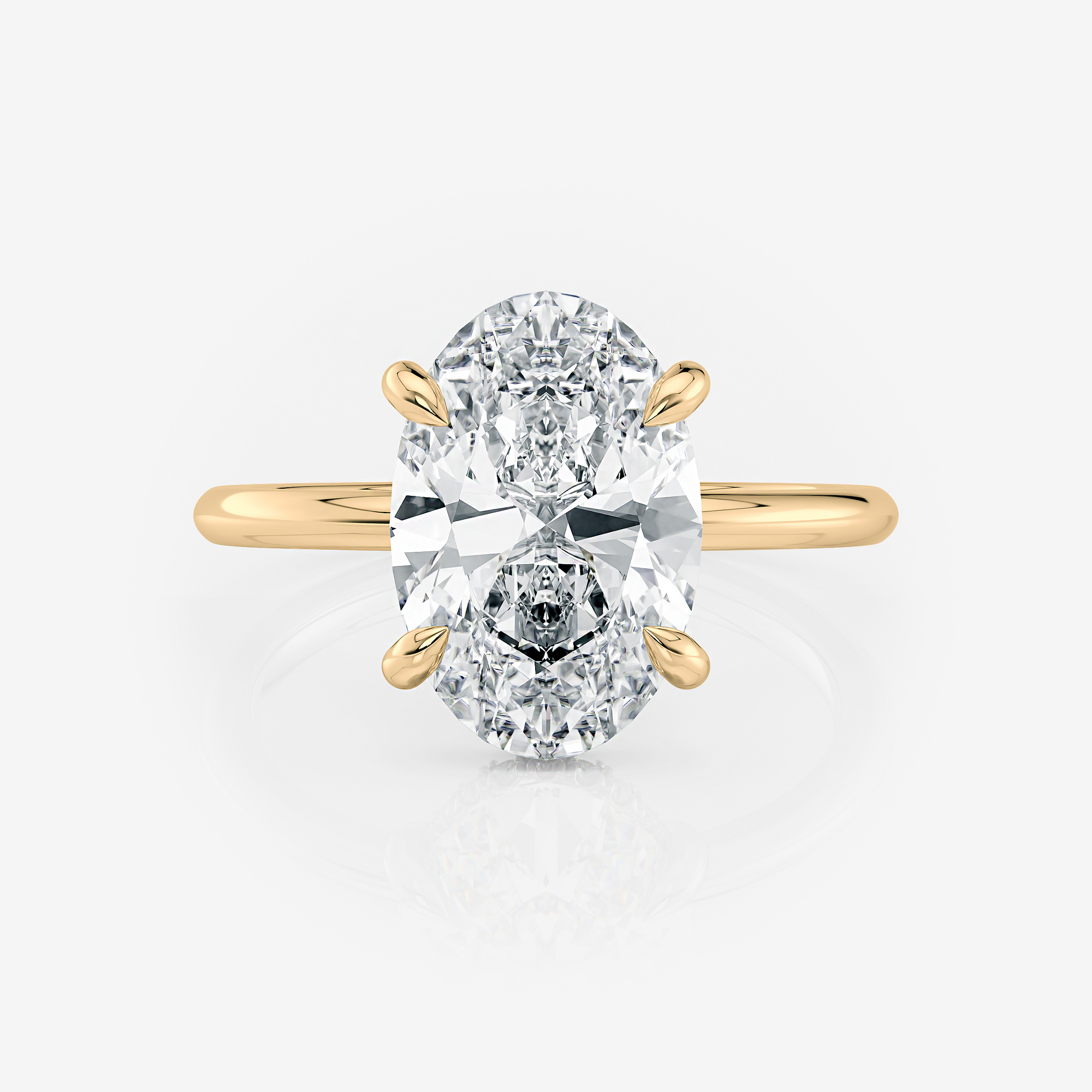 Doppio Oval Double Hidden Halo Lab Diamond Engagement Rings South Africa