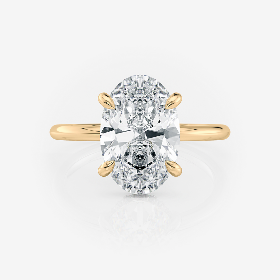 Doppio Oval Double Hidden Halo Lab Diamond Engagement Rings South Africa