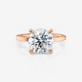 Rose Gold Round Open Gallery Four-Claw Lab Diamond Engagement Ring South Africa