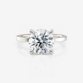 White Gold Round Open Gallery Four-Claw Lab Diamond Engagement Ring South Africa