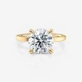 Yellow Gold Round Open Gallery Four-Claw Lab Diamond Engagement Ring South Africa