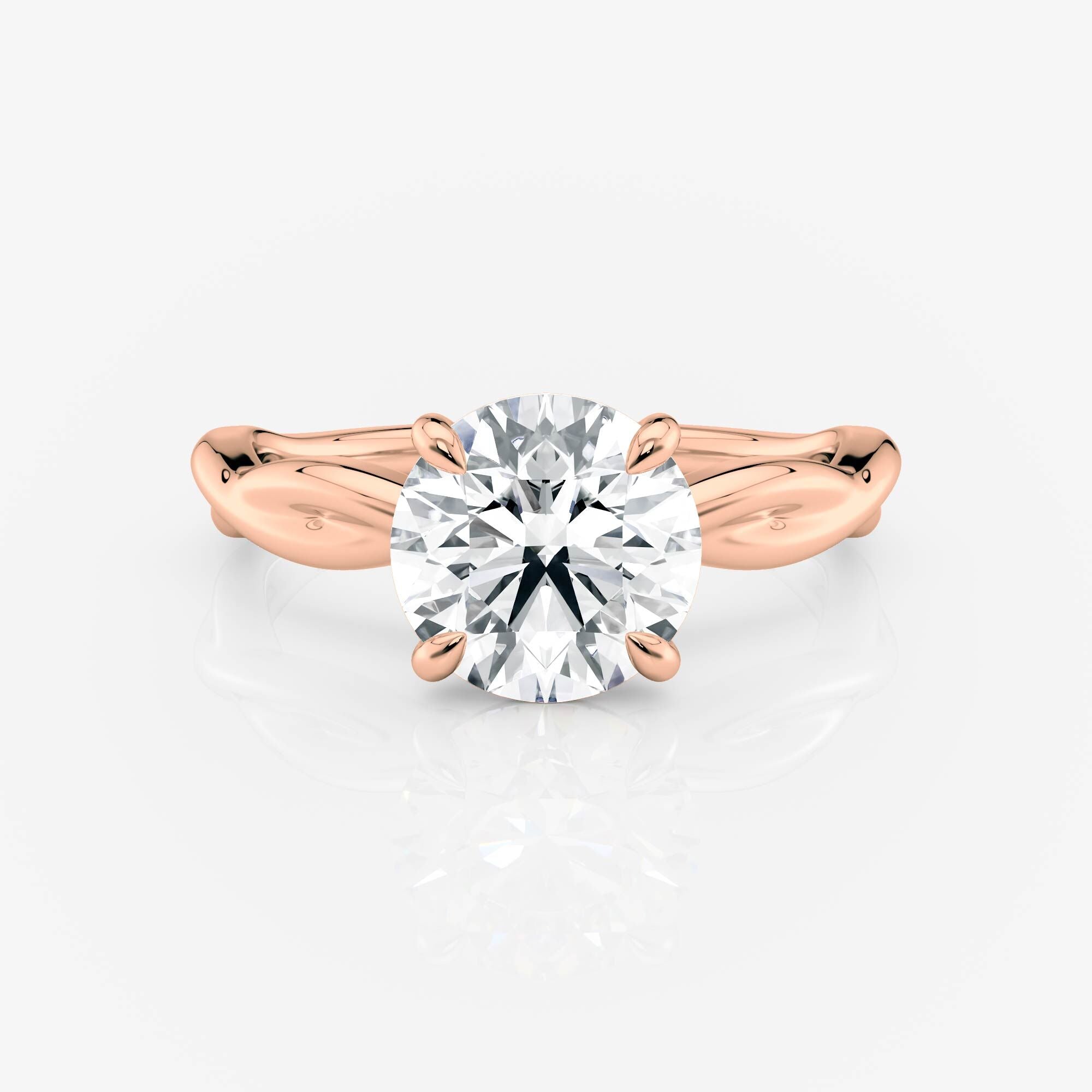 Rose Gold Round Twist Band Lab Diamond Engagement Ring South Africa