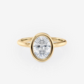 Aurora Yellow Gold oval Bezel Solitaire Lab Diamond Engagement Ring South Africa