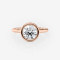Rose gold round Bezel Solitaire Lab Diamond Engagement Ring South Africa