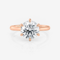rose gold Round 6 Claw Solitaire Lab Diamond Engagement Ring South Africa