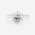 white gold Round 6 Claw Solitaire Lab Diamond Engagement Ring South Africa