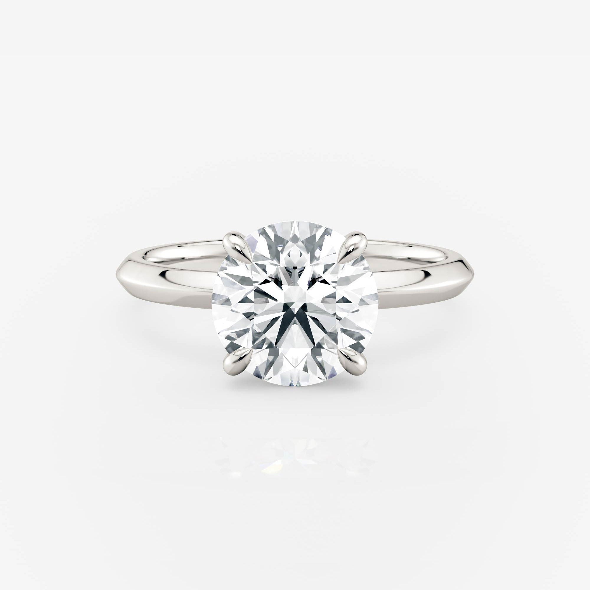 White gold Round Knife Edge Solitaire Lab Diamond Engagement Ring South Africa