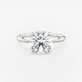 White gold Round Knife Edge Solitaire Lab Diamond Engagement Ring South Africa