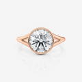 Rose gold Round Split Bezel Solitaire Lab Diamond Engagement Ring South Africa