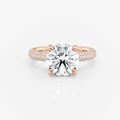 Round Triple Row Pavé Moissanite Engagement Ring 9ct rose gold South Africa