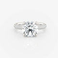 Round Triple Row Pavé Moissanite Engagement Ring 9ct white gold South Africa