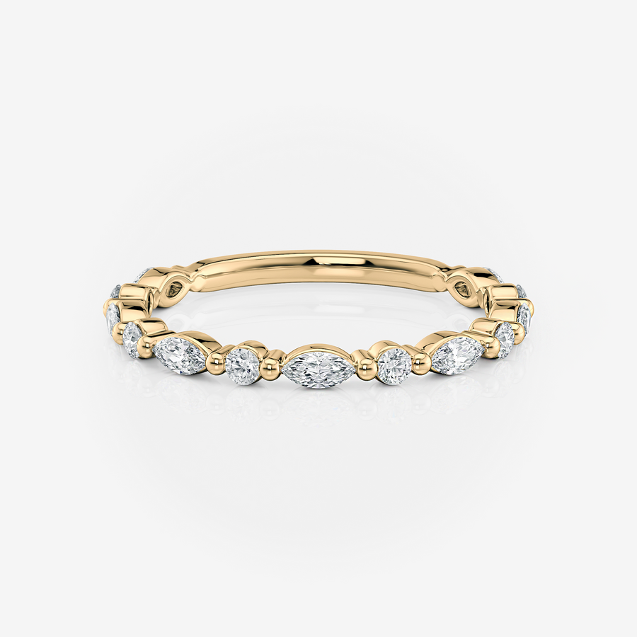 Round and Marquise Half Eternity Band | Moissanite | South Africa