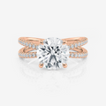 Split Band Round Pavé Moissanite Engagement Ring 9ct rose gold South Africa