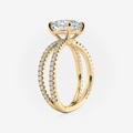 Split Band Round Pavé Moissanite Engagement Ring side view South Africa