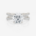 Split Band Round Pavé Moissanite Engagement Ring 9ct white gold South Africa