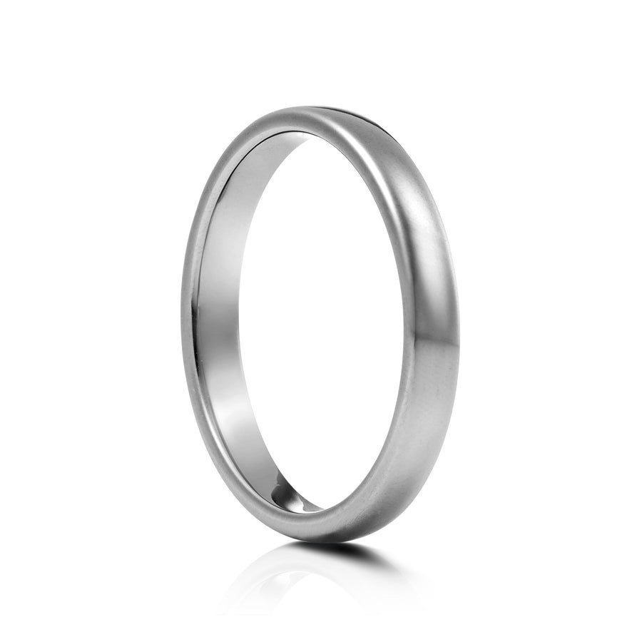 8mm Brushed Matt Tungsten Wedding Ring - UK Ring Size M