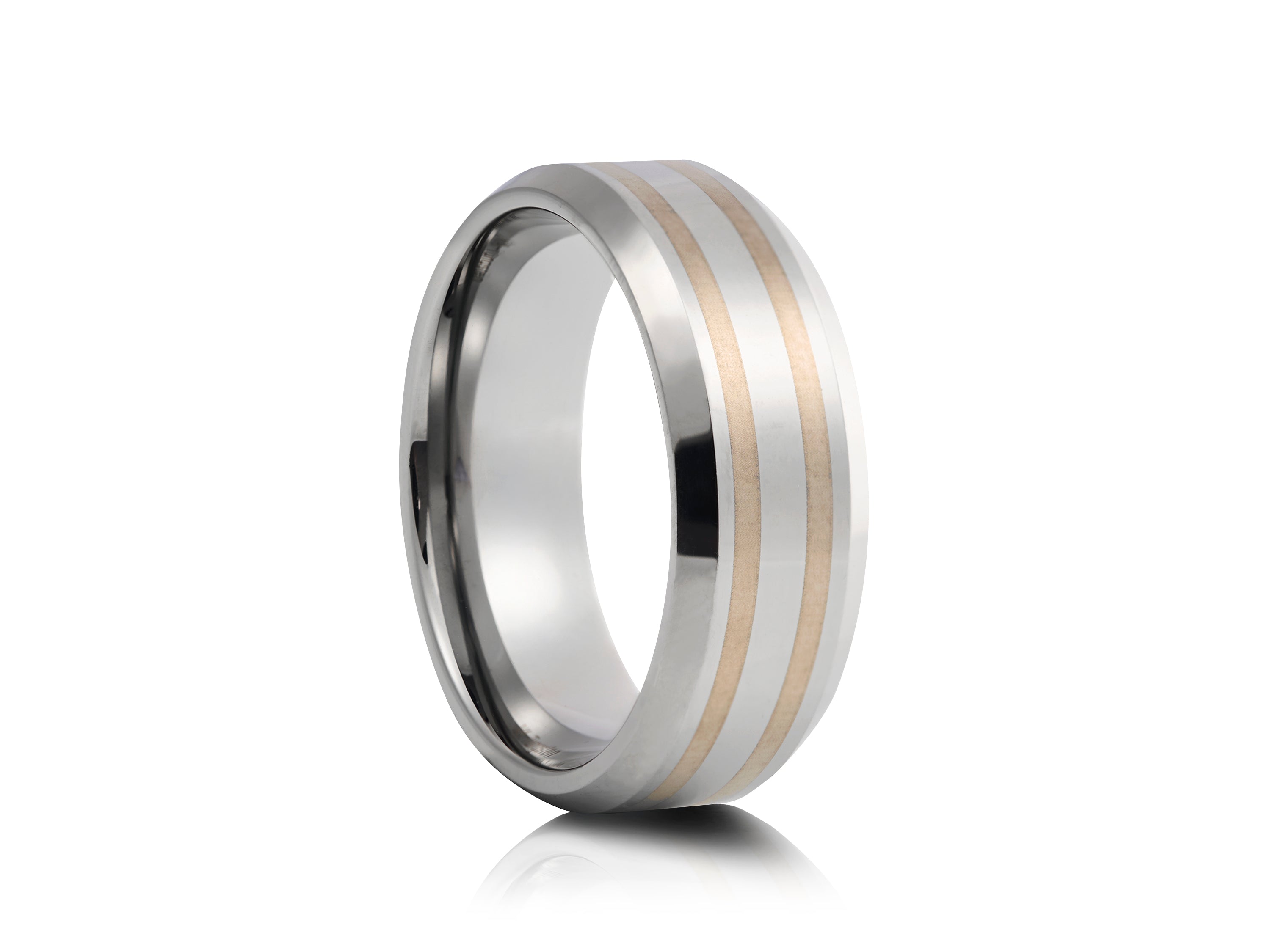 8mm Polished Tungsten Wedding Ring - UK Ring Size M