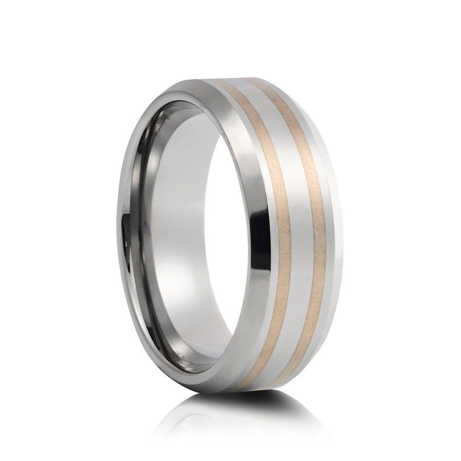 8mm Polished Tungsten Wedding Ring - UK Ring Size M