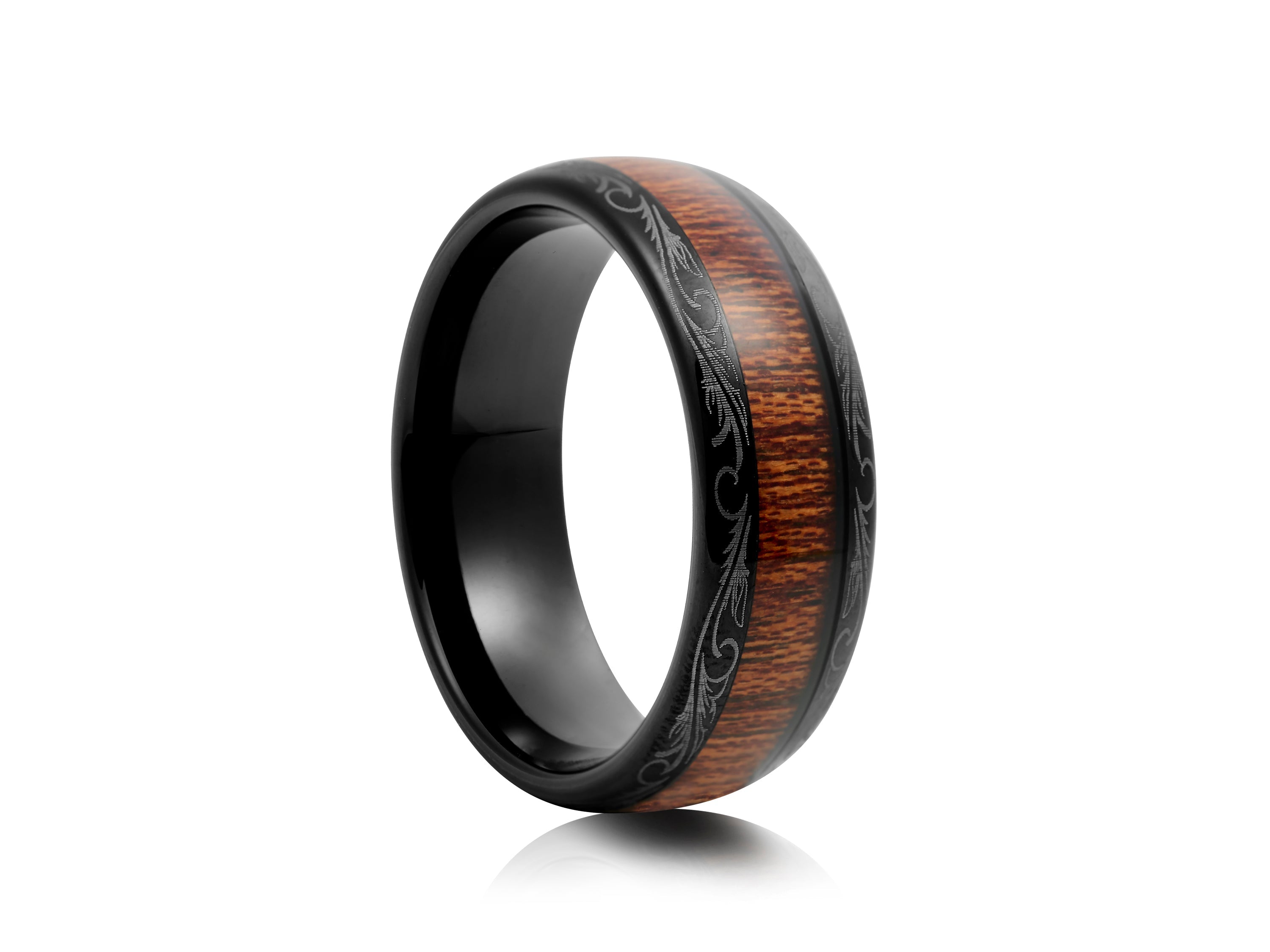 8mm Brushed Matt Tungsten Wedding Ring - UK Ring Size M