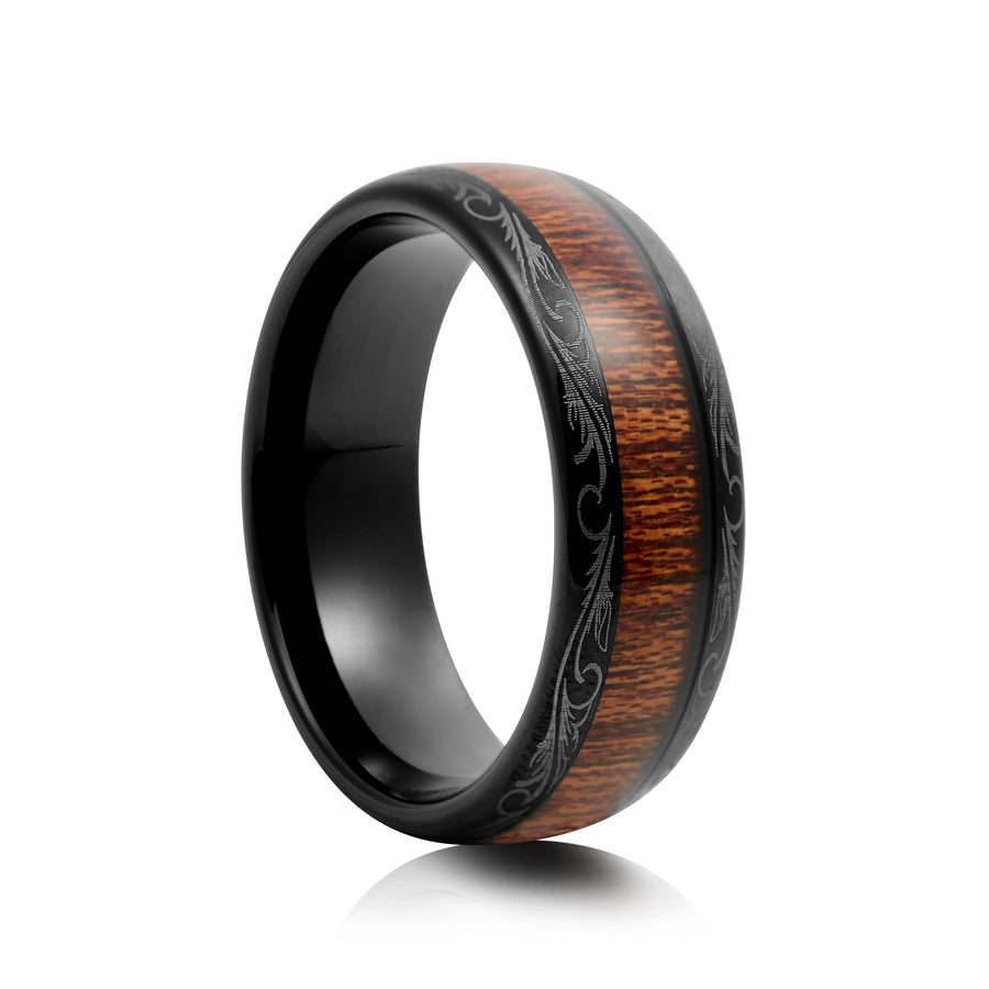 8mm Brushed Matt Tungsten Wedding Ring - UK Ring Size M