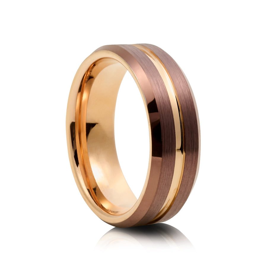 8mm Black Tungsten Wedding Ring - UK Ring Size M