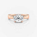 Tapered Band Pavé Elongated Cushion Moissanite Engagement Ring 9ct rose gold South Africa